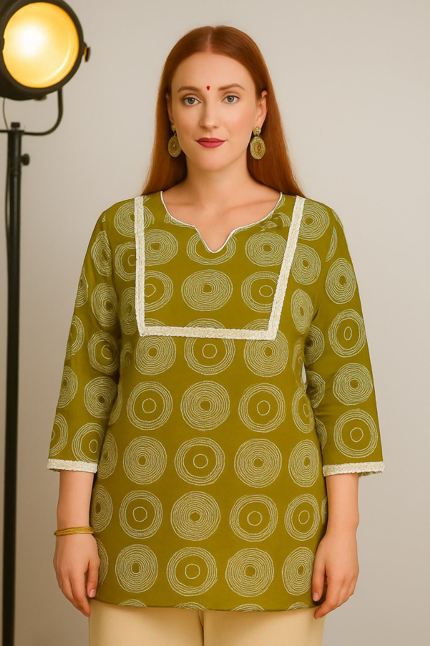 Cotton Short Kurties Paan Gala