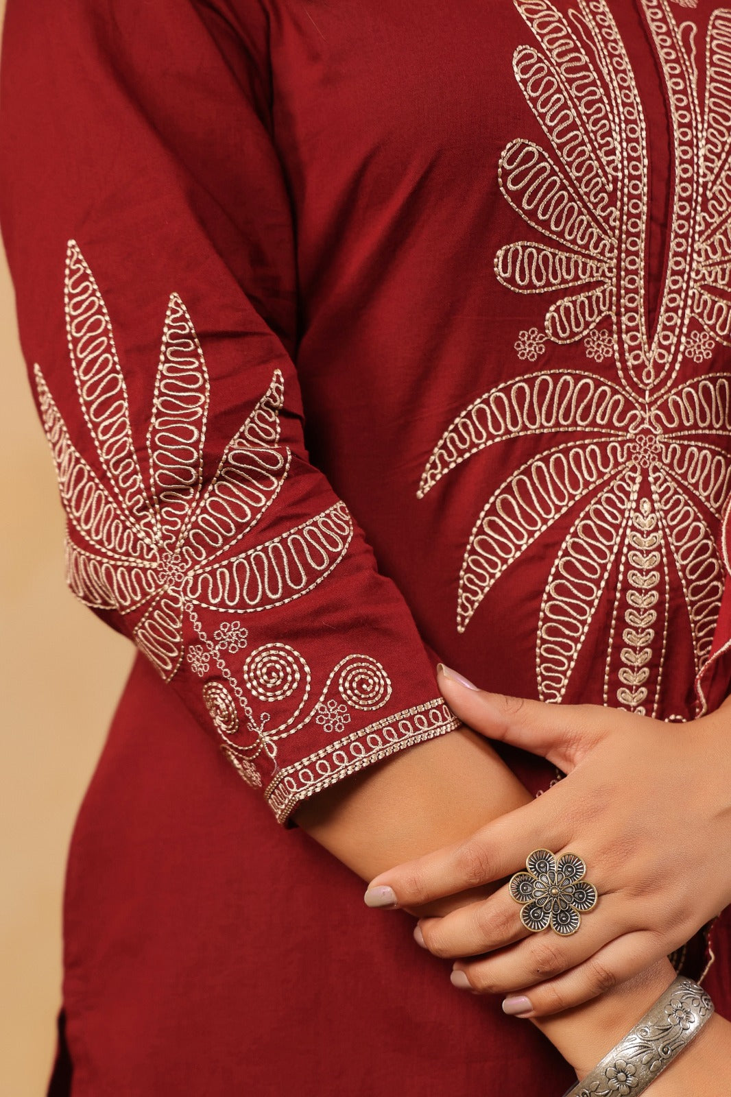 pure cotton kurti with designer cotton farsi salwar and dupatta