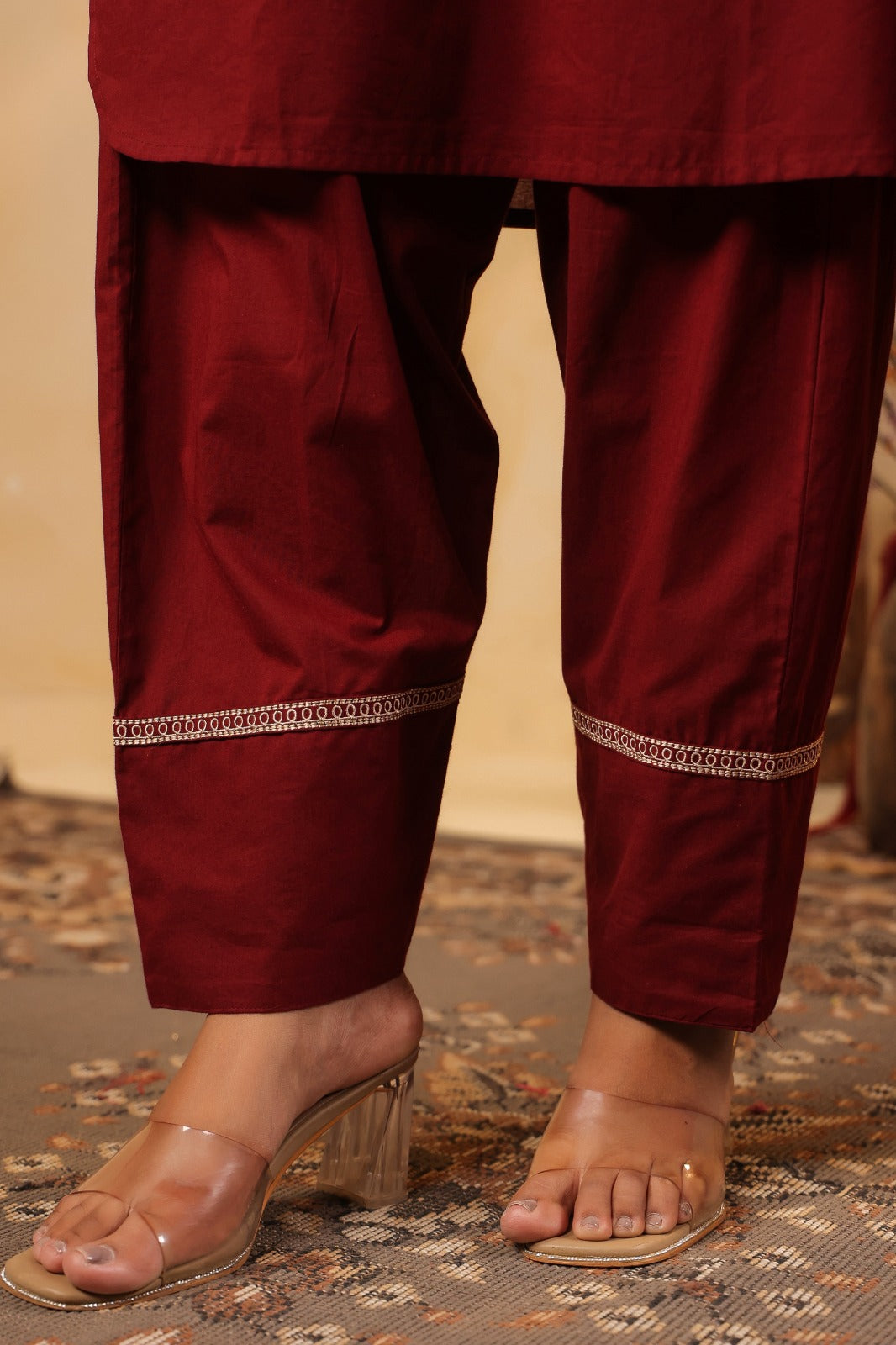 pure cotton kurti with designer cotton farsi salwar and dupatta