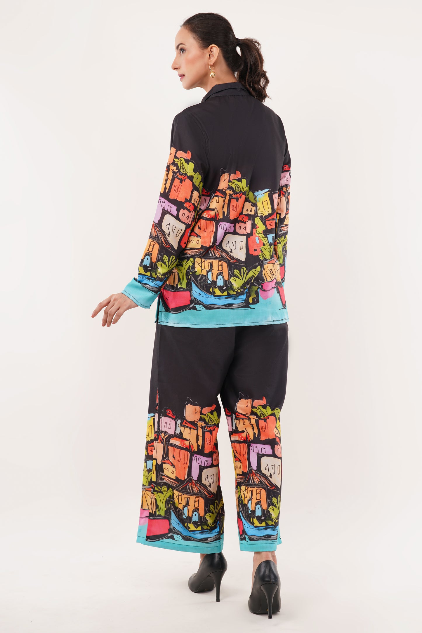 printed shirt style cord-set