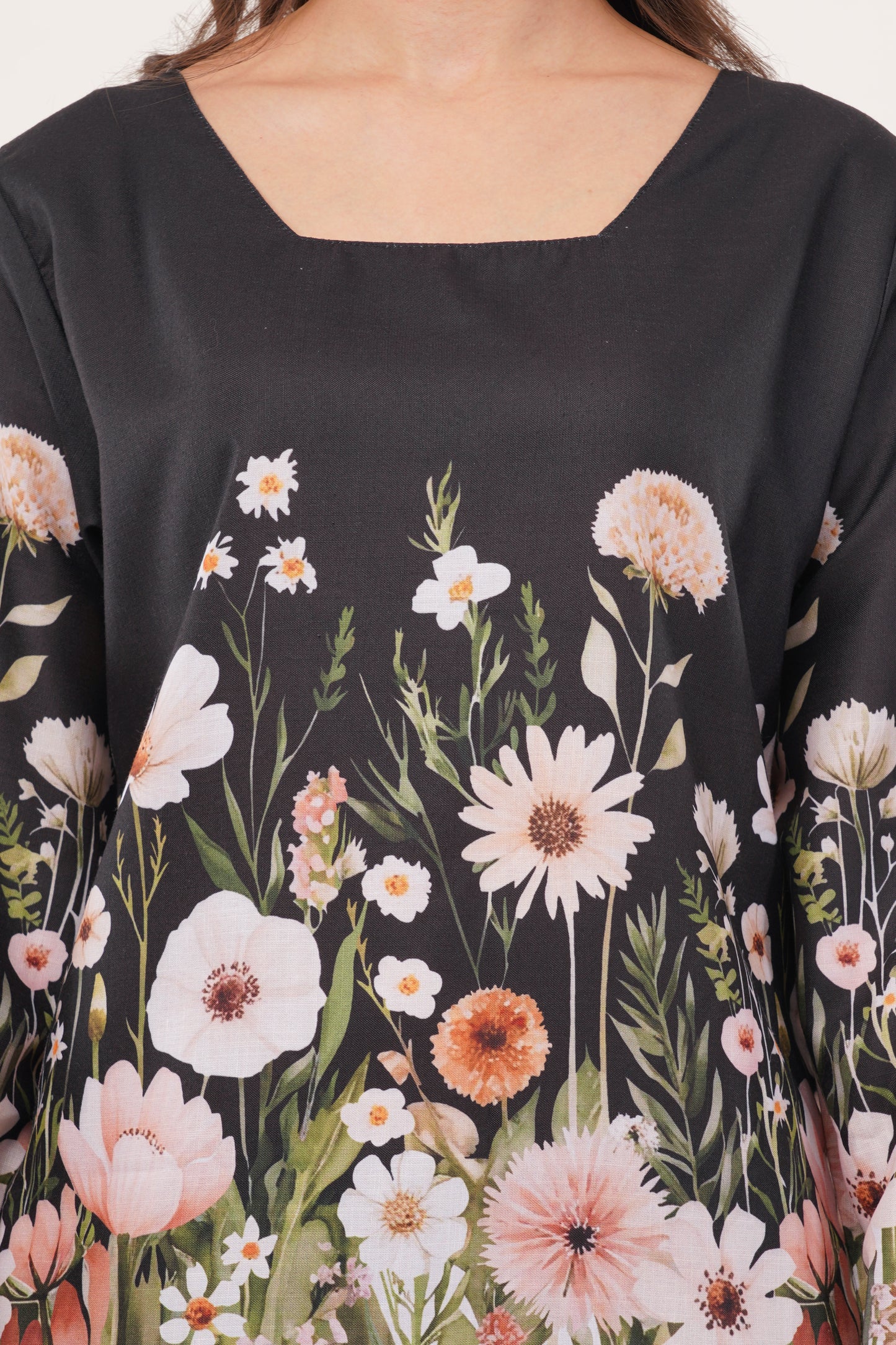 black floral printed  cord set